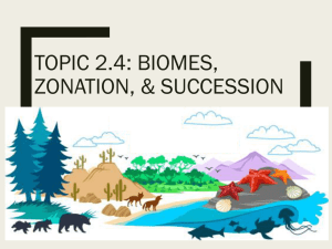 PPT: 2.4 Biomes, Zonation, & Succession