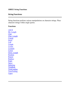 OBIEE String Functions