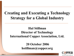Creating and Executing a Technology Strategy for a Global Industry