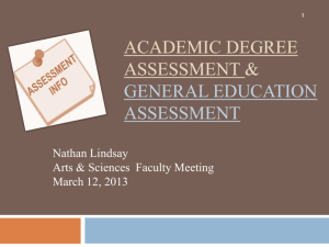 Academic Degree and General Education Assessment