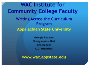 WAC Institute for Community College Faculty