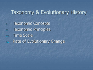 Taxonomy and Time