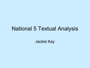 National 5 Textual Analysis