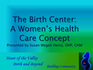 The Birth Center – A concept of Women's Health Care