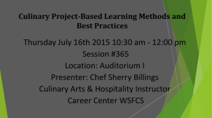 Culinary Project-Based Learning Methods and Best Practices