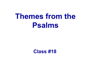 Psalms Class 18