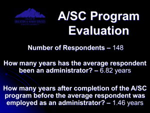 ASC Evaluation - School of Teacher Education and Leadership