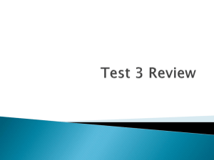 Test 3 Review - Chemistry