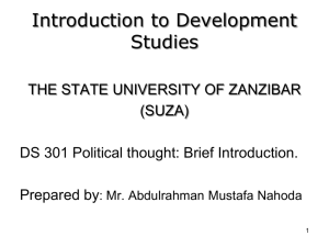 Enlightenment Thought - The State University of Zanzibar