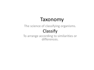 Why classify?