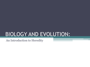 BIOLOGY AND EVOLUTION