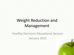 Weight Reduction and Management