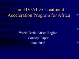 Scaling Up HIV/AIDS Treatment in Africa