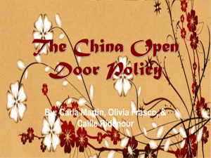The China Open Door Policy