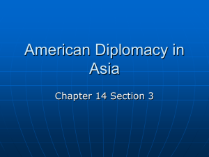 American Diplomacy in Asia