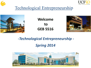 Technological Entrepreneurship