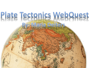 Plate Tectonics WebQuest