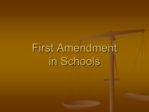 First Amendment in Schools
