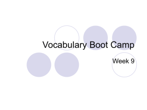 Vocabulary Boot Camp