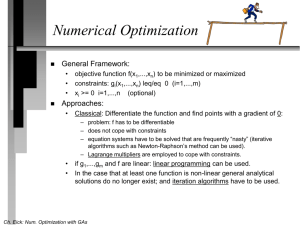 On Numerical Optimization Problems