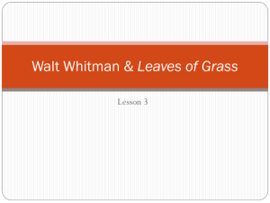 Walt Whitman & Leaves of Grass