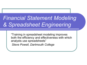 Developing a Financial Planning Model