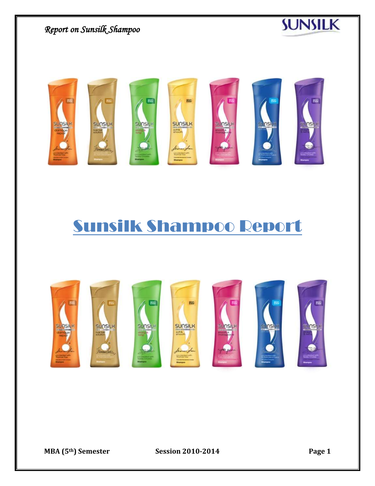 case study on product life cycle of sunsilk