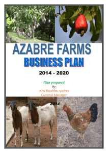 Azabre Farms is an agricultural business enterprise that engages in
