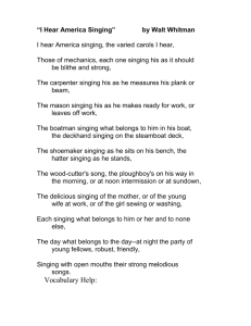 "I Hear America Singing" by Walt Whitman