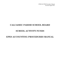 iii. activity accounts - Calcasieu Parish Schools