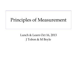 Principles of Measurement - Offord Centre for Child Studies