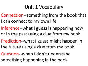 Unit 1 Vocabulary