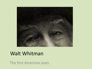 Walt Whitman presentation