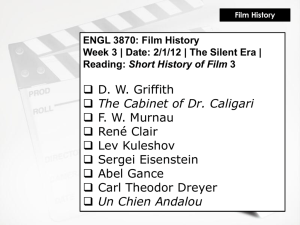 Film History - The Homepage of Dr. David Lavery
