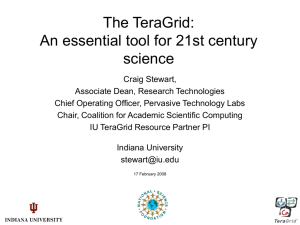 The TeraGrid - Digital Science Center