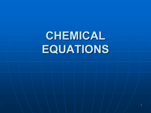 CHEMICAL EQUATIONS