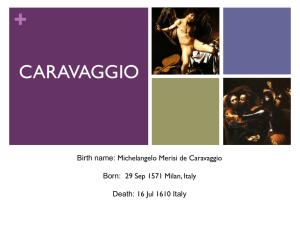 caravaggio - VCE Art Unit 2