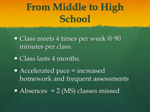 From Middle to High School - maratspanish