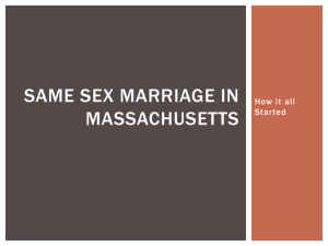 Gay Marriage in Massachusetts