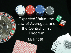 Expected Value and Central Limit Theorem (CLT)