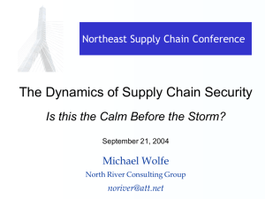 Wolfe_CargoSecurity - New England Supply Chain Conference