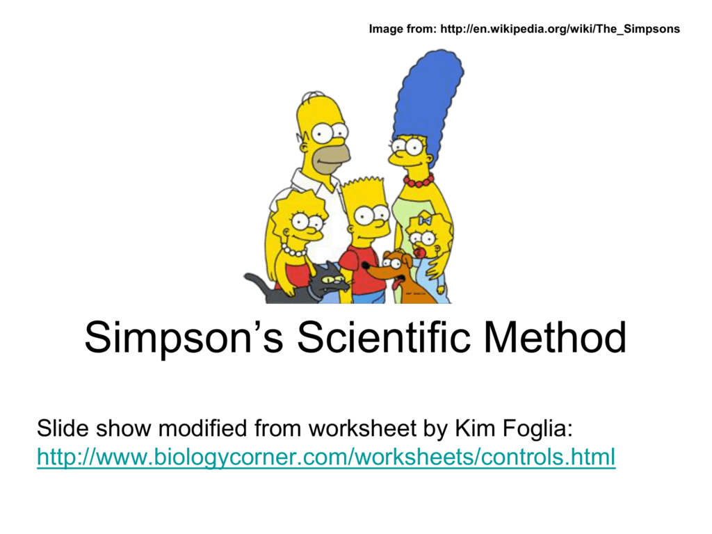 Dependent variable With Simpsons Variables Worksheet Answers