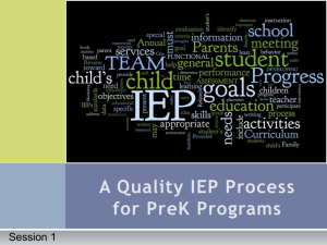 PreK IEP PPT-Session 1