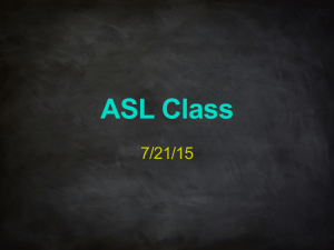 ASL Unit 8.5 (Negations 1)