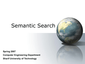 Semantic Web - Department of Computer Engineering