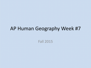 AP Human Geography Week #7