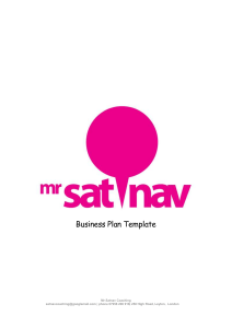 Business Plan - Sat Nav Coaching