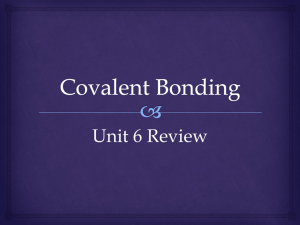 Covalent Bonding - Madison County Schools