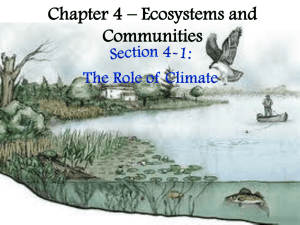Chapter 4 * Ecosystems and Communities