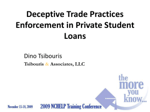 Deceptive Trade Practices Enforcement in Private Student Loans